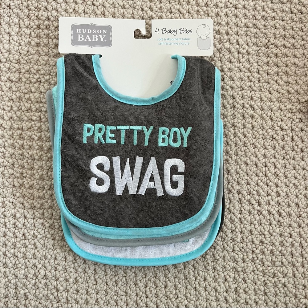 Hudson Baby Bib Set 4-Pack